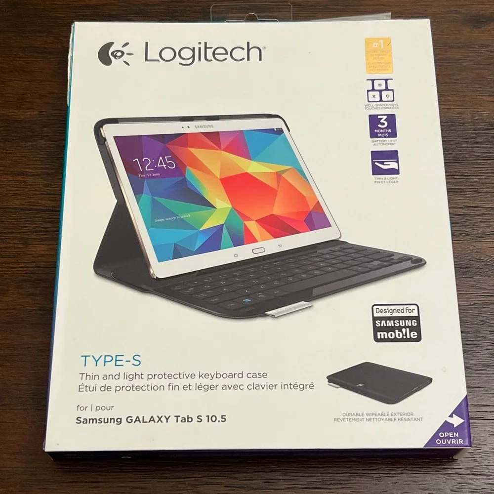 Logitech Type-S Keyboard Case for Samsung Galaxy Tab S 10.5 Black 920-006373